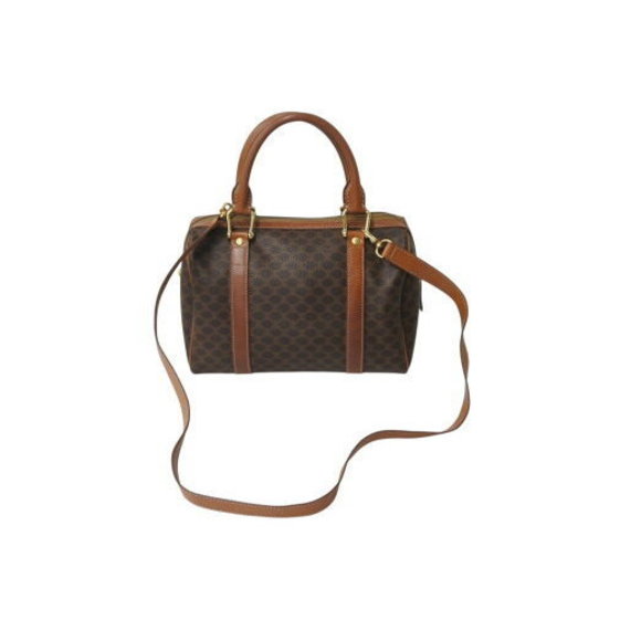 Celine Boston Handbag Macadam Leather Brown - Picture 1 of 9